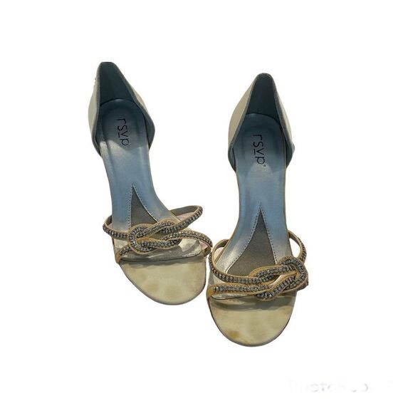 RSVP HIGH HEEL SANDAL w Chrystal details - Picture 4 of 12